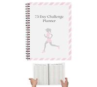 Fyrdyn Agenda de día | Diario de 75 días, cuaderno portátil multifuncional con encuadernación de bobina para seguimiento del tiempo, establecimiento de objetivos, horario de tareas, entrenamiento