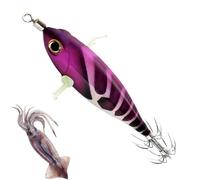 Fyrdyn Cebos para Calamares,Señuelos Luminosos De Camaron con Jig - Señuelo Fluorescente Natación Realista para Pesca Nocturna