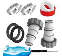 Fyrdyn Conector para Manguera de Piscina | Adaptador De Bomba De Piscina De 32 Mm A 38 Mm - Recambio Para Drenaje Retrolavado Calentador Fuente De Natación
