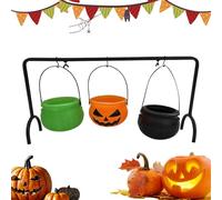 Fyrdyn Cuencos de Caldero de Bruja,Caldero De Brujas Recipiente Para Aperitivos - 3 Piezas Cuenco Decorativo Con Soportes Para Fiestas Bodas Exteriores Buffet Cocina