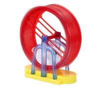 Fyrdyn Mascota Interactiva,Rueda de Juguete para Hámster y Gato de Simulación | Hámster De Peluche con Soporte Y Rueda De Ejercicios | Entretenimiento para Gatos Perros Niños Niñas Cumpleaños