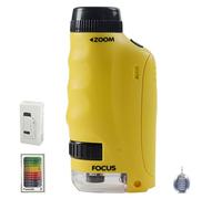 Fyrdyn Microscopio de Bolsillo para niños | Microscopio Principiante para niños 120X,Kits de Ciencias educativas, proyectos Stem y Juguetes científicos, para Aprender, educar y Explorar, microscopio