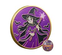 Fyrdyn Moneda Conmemorativa Halloween - Moneda Recuerdo Calabaza Halloween,Detalles para Fiestas Decoración Estacional De Colección para Hombres Mujeres Familia Padres Amigos