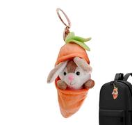 Fyrdyn Peluche De Conejo,Llavero de Conejito Suave Adorable - Muñeca Suave de Zanahoria para Niñas Niños Familia Colegas Amigos Actividades de Pascua