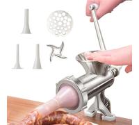 Fyrdyn Picadora de Carne, Picadora Manual de Carne para Uso Doméstico, Máquina Para Preparación De Comidas Picar Moler De Res Pollo Cerdo Cordero Cocina Hogar