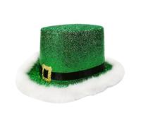 Fyrdyn Sombrero De Copa Para Navidad - Cosplay Invernal | Sombrero de Copa Rojo y Verde con Borde,Para Escenario Cosplay Eventos Máscaras Y Fotografía Mujeres Adultos Familia Y Amigos