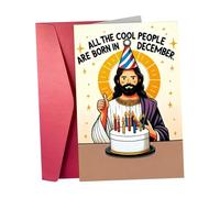 Fyrdyn Tarjeta De Felicitación Graciosa De Jesús - Nota De Broma Divertida Y Humorística Para Celebración,Tarjeta De Cumpleaños Religiosa Para Hombres Y Mujeres,Para Adultos Familia Amigos Mamá Papá