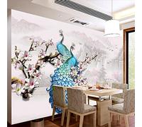 FYRHLH Papel Pintado Animal pavo real Pared 3D Papel Tapiz Fotomurales 3D Papel Pintado Póster Gigante de Pared Personalizado 3D Para Salón o Dormitorio 250cm×175cm (ancho x alto)