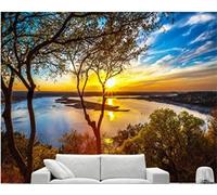 FYRHLH Papel Pintado Bosque y mar Pared 3D Papel Tapiz Fotomurales 3D Papel Pintado Póster Gigante de Pared Personalizado 3D Para Salón o Dormitorio 250cm×175cm (ancho x alto)