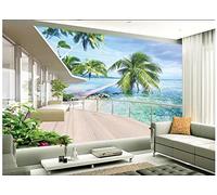 FYRHLH Papel Pintado Casa Mar Pared 3D Papel Tapiz Fotomurales 3D Papel Pintado Póster Gigante de Pared Personalizado 3D Para Salón o Dormitorio 400cm×280cm (ancho x alto)