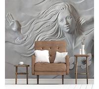 FYRHLH Papel Pintado Chica abstracta Pared 3D Papel Tapiz Fotomurales 3D Papel Pintado Póster Gigante de Pared Personalizado 3D Para Salón o Dormitorio 200cm×140cm (ancho x alto)