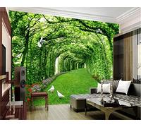 FYRHLH Papel Pintado Corredor Verde Pared 3D Papel Tapiz Fotomurales 3D Papel Pintado Póster Gigante de Pared Personalizado 3D Para Salón o Dormitorio 250cm×175cm (ancho x alto)