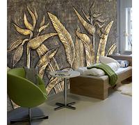FYRHLH Papel Pintado Hojas abstractas Pared 3D Papel Tapiz Fotomurales 3D Papel Pintado Póster Gigante de Pared Personalizado 3D Para Salón o Dormitorio 250cm×175cm (ancho x alto)