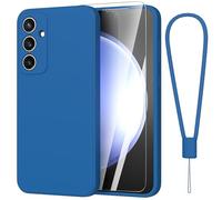Fyriswho Coque pour Samsung Galaxy S23 FE 5G + Film Protection écran en Verre trempé, Premium TPU Souple Étui Antichoc Case de Protection Samsung Galaxy S23 FE 5G Cover - Bleu