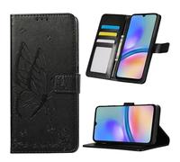 Fyriswho Funda para Samsung Galaxy A05s 4G, Premium Flip PU Cuero Magnética Función de Soporte Cover Billetera Carcasa Libro Cover Samsung Galaxy A05s 4G (6.7") - Negro