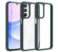 Fyriswho Funda para Samsung Galaxy A15 4G / 5G Carcasa con 1 Piezas Crisl Templado, Transparente 360° ProtecciónCase Cover para Samsung Galaxy A15 4G / 5G (6.5"- Verde Oscuro