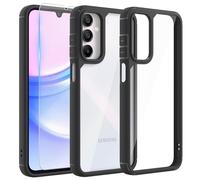 Fyriswho Funda para Samsung Galaxy A15 4G / 5G Carcasa con 1 Piezas Crisl Templado, Transparente 360° ProtecciónCase Cover para Samsung Galaxy A15 4G / 5G (6.5"- Black
