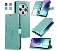 Fyriswho Funda para Xiaomi Redmi 14C 4G, Premium Flip Case PU Cuero Magnética Función de Soporte Cover Billetera Carcasa Libro Cover Xiaomi Redmi 14C 4G (6.88) - Verde