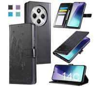 Fyriswho Funda para Xiaomi Redmi 14C 4G, Premium Flip Case PU Cuero Magnética Función de Soporte Cover Billetera Carcasa Libro Cover Xiaomi Redmi 14C 4G (6.88) - Negro