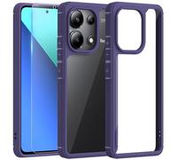 Fyriswho Funda para Xiaomi Redmi Note 13 4G Carcasa con 1 Piezas Crisl Templado, Transparente 360° ProtecciónCase Cover para Xiaomi Redmi Note 13 4G (6.67"- Morado