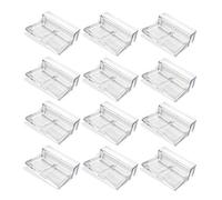 FYSL 12pcs Acuario Acrílico Clips Acuario Tanque de Peces Tapa de Vidrio Clip de Soporte Soporte,para Cristal de 6 mm de Grosor