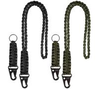 FYSL 4 Piezas Paracord Llaveros con Mosquetón, Clip de Gancho de Anillo de Cordón, Llavero de Cuerda Trenzada, Llavero en Paracord para Actividades de Senderismo al Aire Libre