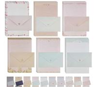 FYSL 90Pcs Juego de Papel de Carta y Sobres Vintage para Bodas, Invitaciones, Regalos - 60 Hojas y 30 Sobres