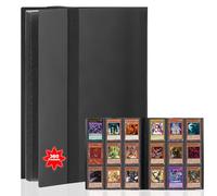 FYSL Álbum de Tarjetas Coleccionables Transparente con 360 Ranuras, para tarjetas Pokémon, Album para Cartas para Tarjetas TCG/CCG, Regalo para coleccionistas niños (Negro)