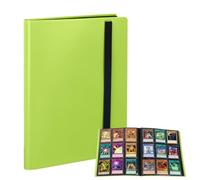 FYSL Álbum de Tarjetas Coleccionables Transparente con 360 Ranuras, para tarjetas Pokémon, Album para Cartas para Tarjetas TCG/CCG, Regalo para coleccionistas niños (Verde manzana)