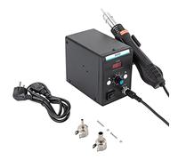 Fyssnn Estación de soldadura de aire caliente 700W 858D SMD Hot Air Rework Station 99-500°C Ajustable, con pantalla LED digital y 3 boquillas, kit de pistola de aire caliente para reparación