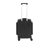 Fyssnn Maleta de aluminio con apertura frontal de 20/24 pulgadas, ligera y rígida, tamaño mediano, maleta de mano para viajes en avión y negocios, ruedas silenciosas de 360°, cerradura TSA, Negro