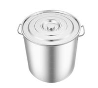 Fyssnn Olla grande de acero inoxidable 35/50/70LEdelstahl con tapa, olla grande para todo tipo de fuegos, olla grande para gastronomía, hotel, banquete, boda, uso diario, almacena sopas, arroz, harina