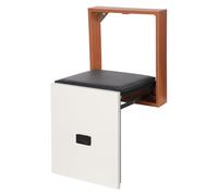 Fyssnn Silla plegable de pared y asiento de ducha, banco para zapatos con asiento, taburete oculto para cambio de zapatos para pasillo, baño, taburete multifuncional para zapatos, hasta 150 kg (blanco