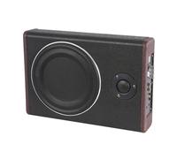 Fyssnn Subwoofer activo de 600 W, 8 pulgadas, para coche, ultrafino, con amplificador integrado, caja de bajo asiento, doble modo (voz/bajo), nivel alto/bajo, audio para coches y camiones