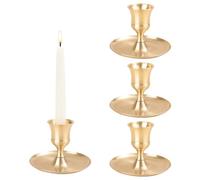 FYting 4 Piezas Candelabros para Velas,Porta Velas,Portavelas Navidad,Candelador de Copa de Vino de Falda, para Velas de Palo Dorado 1-2 cm, Navidad, Fiesta, Dormitorio, Mesa de Comedor (Dorado)