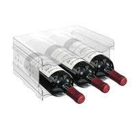 FYting Botellero Apilable botellero Vino,botellero frigorifico,Porta latas Transparente para Botellas de Agua,Botella Agua Gym,Botella de Agua Deportiva-6 Botellas