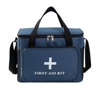 FYting Botiquin de Primeros Auxilios 14L,Botiquin Viaje,Botiquin Vacio XXL,con Correa para el Hombro de Mango y Cuerpo Cruzado, Impermeable,para el Hogar, la Escuela, los Viajes (Azul Marino)