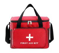 FYting Botiquin de Primeros Auxilios 14L, Viaje, Vacío XXL, Correa Hombro, Mango Cruzado, Impermeable, Hogar, Escuela, Viajes (Rojo)