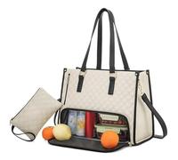 FYTSHFG 2-in-1 Tote Lunch Bag Set, 2-in-1 Women's Lunch Tote, 15.6-inch Tote with Lunch Compartment, The UltimateTote that Combines Elegance and Functionality (Beige)