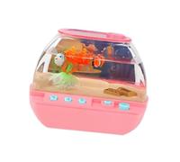 FytStycale 1 Acuario Juguete para Niños Pecera Portátil Mini Acuario Kit Simulado Función Educativa Musicalización Material Plástico PP Adecuado para Reg, Rosa
