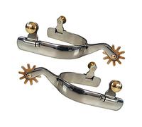 FytStycale 1 Par de Caballo Espuelas para Montar Caballo de Acero Inoxidable Hombre Mujer Botas Cuero Cobre Antióxido Accesorios Ecuestres Resistentes Aptas, Mujer Plata