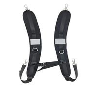 FytStycale 1 Par de Correas para Mochila Correas de Hombro Repuesto Acolchadas Hebillas Resistentes Banda Impermeable Longitud Ajustable Adecuado para Mochilas a, Tela Negra de Buceo