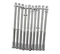 FytStycale 10 Piezas Tornillos para Tambores Varillas de Tensión Accesorios Reemplazo para Batería Metal Portátil Fácil de Usar Adecuado para Viaje Ensayos Repar, 6x100mm