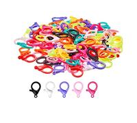 FytStycale 100 Piezas Mosquetón Plástico Gancho Broche para Llavero Fácil de Usar Adecuado para DIY Juguetes Costura Pulsera Decoración