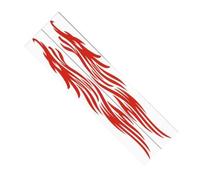 FytStycale 2 Piezas Calcomanía Capó Coche Etiqueta Decorativa PETG Impermeable Autoadhesiva Adecuado para SUV Autos Deportivos Carrocería Auto Protección, Rojo