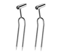 FytStycale 2 Piezas Horca de Aflojamiento de Suelo Herramienta Manual Aireador Mango Cómodo Pesado para Cultivo Adecuado para Uso en Patio Jardín, 2 Piezas