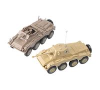 FytStycale 2 Piezas Tanque en Miniatura Modelo de Tanque Pesado Vehículo con Reconocimiento en Plástico Montaje por Encaje sin Pegamento con Estructura