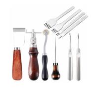 FytStycale 24 Piezas Kit de Introducción Al Cuero Multifuncional Hecho a Mano para Artesanos