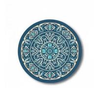 FytStycale 4 Manteles Individuales Elegantes, Posavasos Antideslizantes con Estilo, Posavasos Redondos Decorativos con Mandala para Salón de Té, Restaurante U Of, 5 piezas