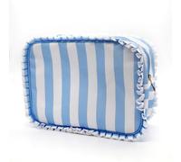 FytStycale 4 Piezas Bolsa de Maquillaje de Encaje Neceser Estuche Organizador Apariencia Limpia con Compacto y Ligero Facilita Retoques y Empaque Adecuado para Viajes Trabajo Rutina Diaria, Stripe